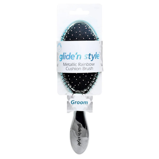 Metallic Rainbow Detangling Hair Brush - TryAladdin