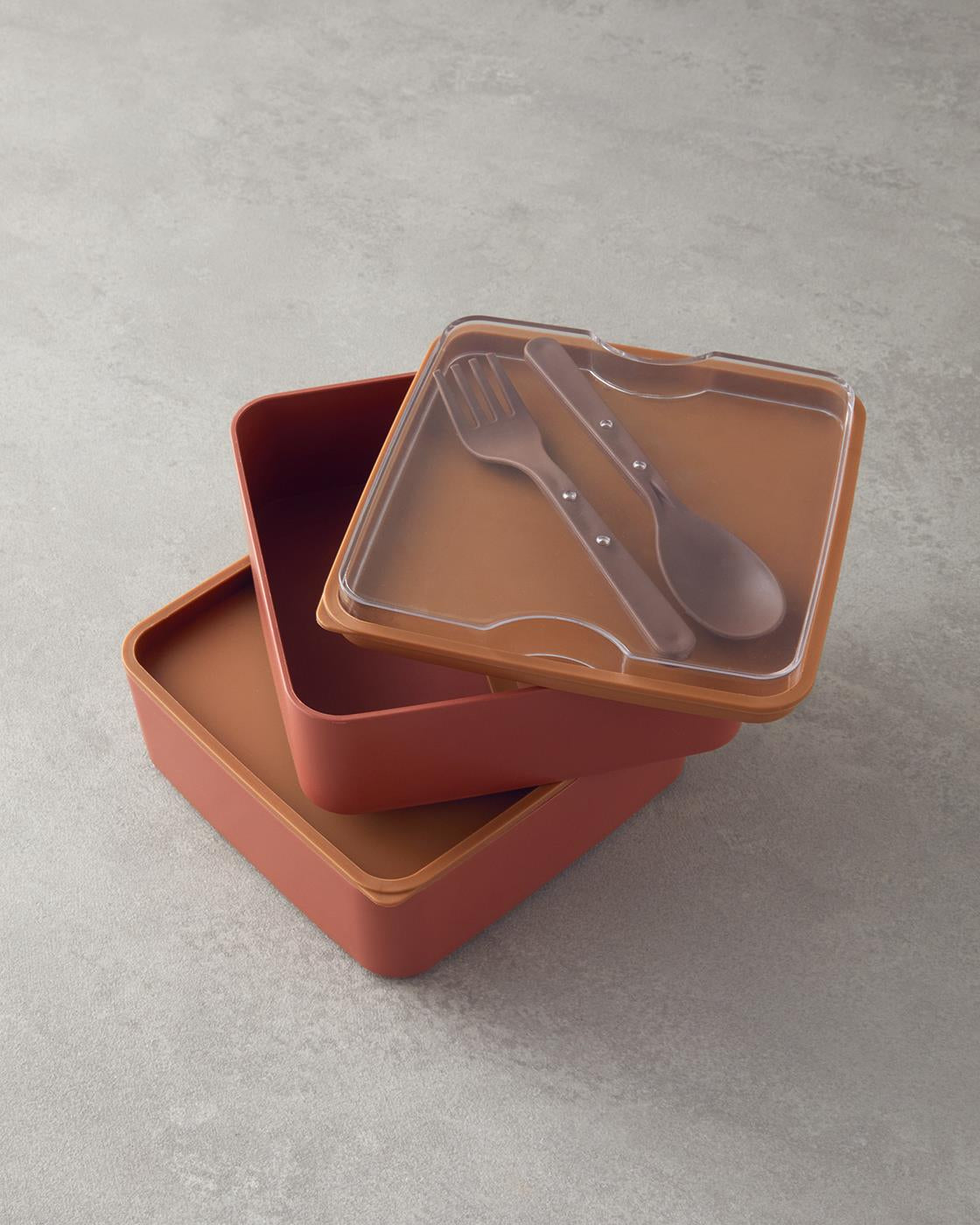 Professional Grade Two Tier Stackable Lunch Box Orange