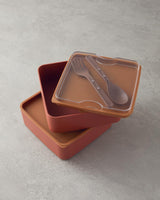 Professional Grade Two Tier Stackable Lunch Box Orange
