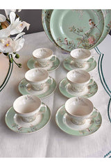 Mikasa Moor Premium Bird Garden Turkish Coffee Cup Set - 6 - Piece, 90ml Capacity - TryAladdin