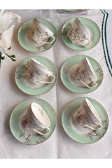 Mikasa Moor Premium Bird Garden Turkish Coffee Cup Set - 6 - Piece, 90ml Capacity - TryAladdin