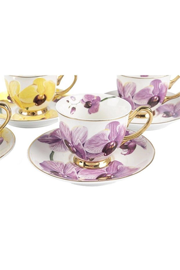 Mikasa Moor Premium New Bloom Porcelain Coffee Cup Set - 4 - Piece - TryAladdin