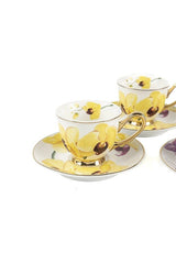 Mikasa Moor Premium New Bloom Porcelain Coffee Cup Set - 4 - Piece - TryAladdin