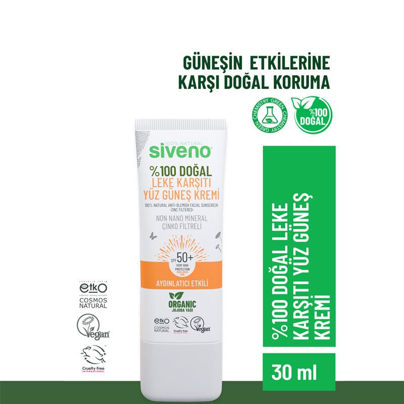 Mineral Face Sunscreen - Anti - Spot & Brightening SPF 50+ Protection - TryAladdin