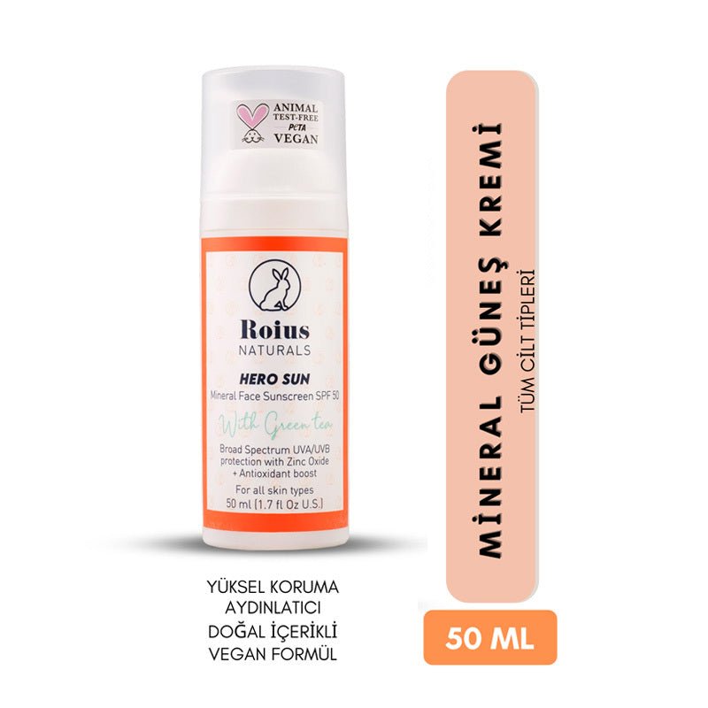 Mineral Face Sunscreen SPF50 - Antioxidant, Hydrating & Non - Greasy - TryAladdin
