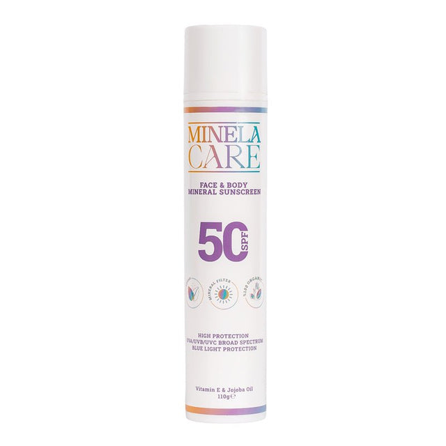 Mineral SPF 50+ Sunscreen - Broad - Spectrum Zinc Oxide & Vitamin E Cream - TryAladdin