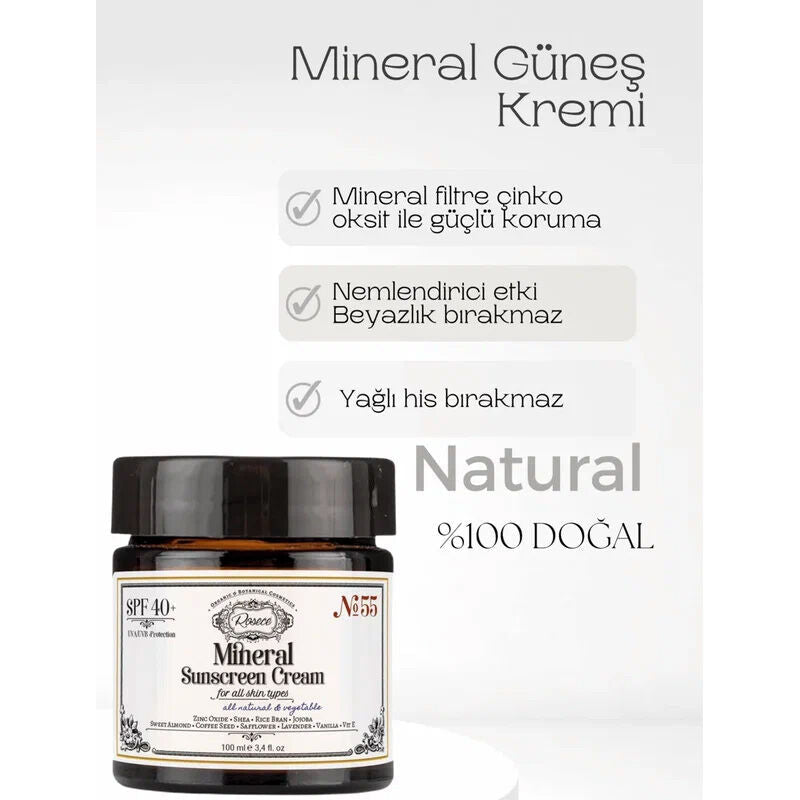 Mineral Sunscreen - SPF 40+ UVA/UVB Protection for Face & Body - TryAladdin