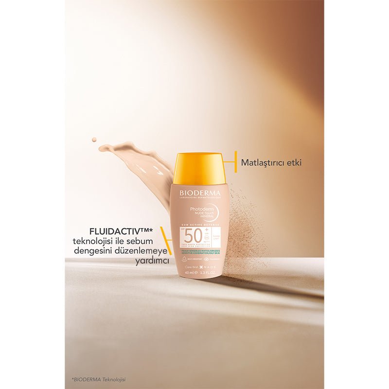 Mineral Tinted Sunscreen SPF50+ - Mattifying & Oil Control Fluid - TryAladdin