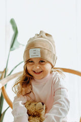 Mink Ribbed Beanie - "You Are Beautiful" Label - TryAladdin