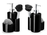 Modern Bathroom Liquid Soap Dispenser & Cleaning Brush Set - TryAladdin