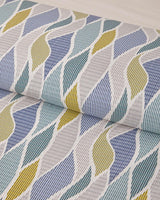 Luxusní sada povlečení pro jednolůžko — snadné žehlení, moderní copánkový vzor, zelená/modrá