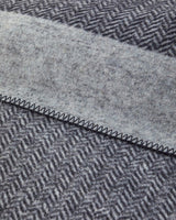 Premium Modern Chevron Cotton Acrylic Throw Blanket - Dark Grey