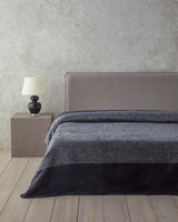 Premium Modern Chevron Cotton Acrylic Throw Blanket - Dark Grey