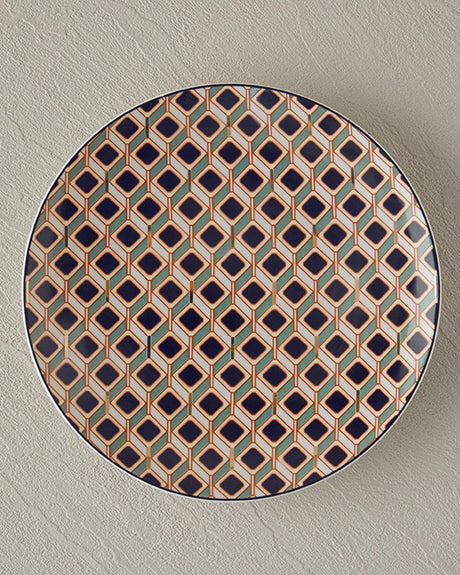 Professional-Bone-Porcelain-Modern-Cube-Dessert-Plate-Green