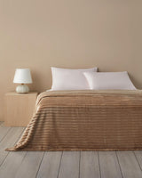 Professional-Grade Super Soft Striped Blanket - Beige