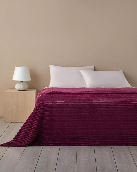 Modern Line-Striped-Super Soft-Single-Plush Blanket