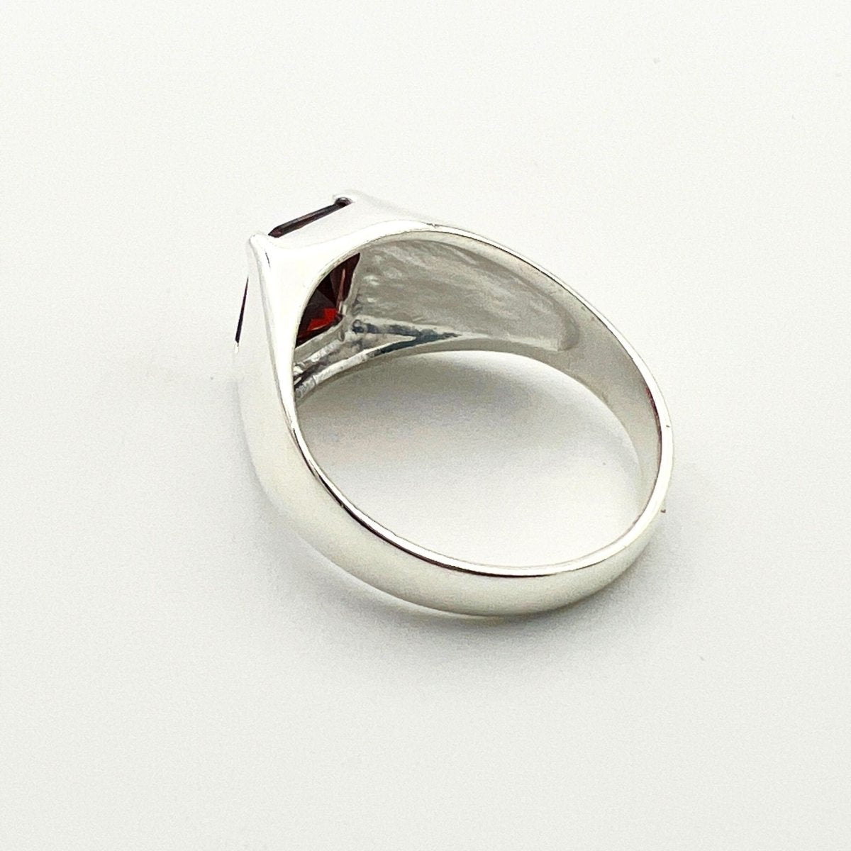 Modern Minimalist Men's Ruby Ring