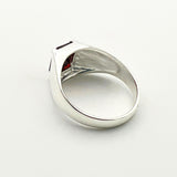 Modern Minimalist Men's Ruby Ring