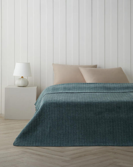 Professional-Cotton-Acrylic-Double-Blanket-200x220cm-Grey-Mosaic-Design