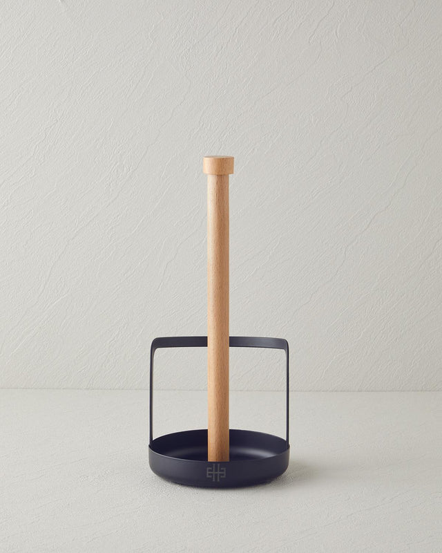 Premium Black Metal Paper Towel Holder Kitchen Organizer