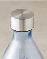 Premium Artisanal Blue Molten Glass Decorative Bottle