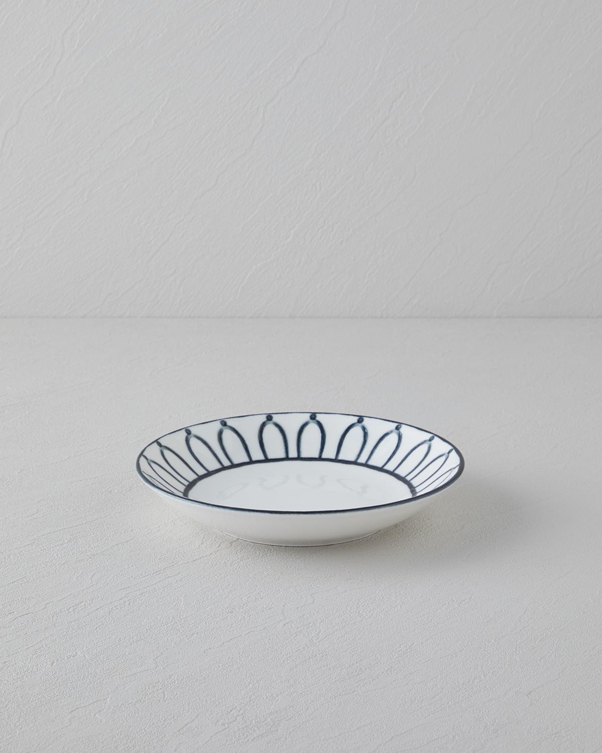 Premium Porcelain Deep Coupe Plate   19cm   Black White