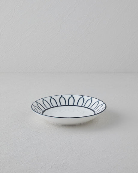 Premium Porcelain Deep Coupe Plate - 19cm - Black White