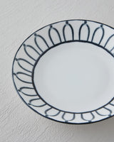 Premium Porcelain Deep Coupe Plate   19cm   Black White
