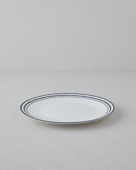 Premium Porcelain Serving Plate   Black White Professional Dinnerware   25cm