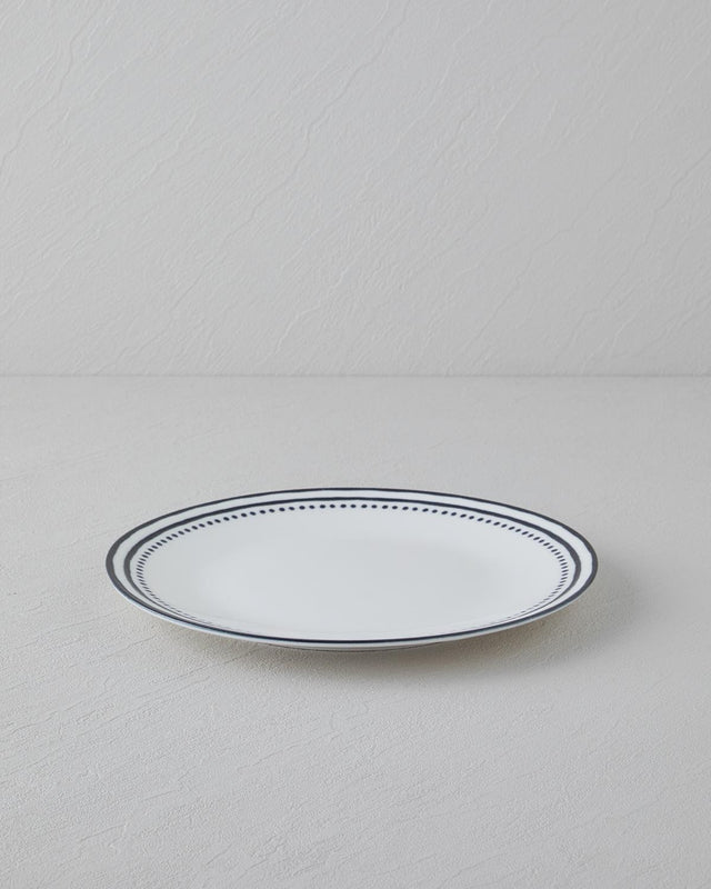 Premium Porcelain Serving Plate   Black White Professional Dinnerware   25cm