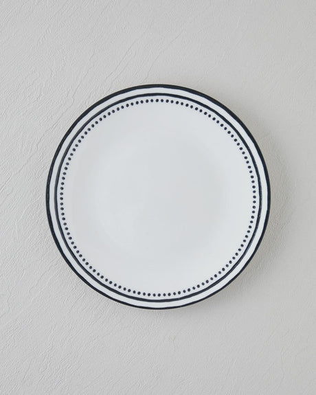 Premium Porcelain Serving Plate   Black White Professional Dinnerware   25cm