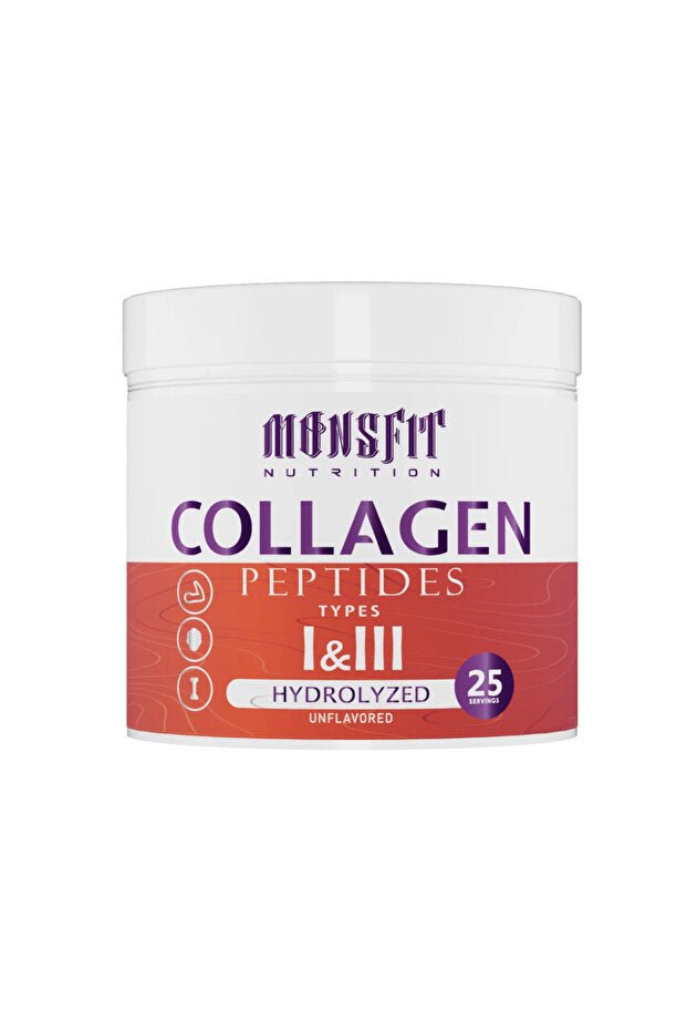MONSFIT Collagen Peptides - 250g Hydrolyzed Type I & III, Unflavored - TryAladdin