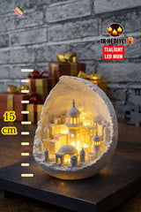 Moon City LED Decorative Object - 15cm Figurine with Tealight - TryAladdin