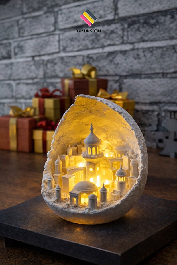 三日月オブジェ　Le Petits Bohemes Moon Objet Moon City LED Decorative Object - 15cm Figurine with Tealight