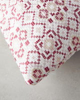Premium Mosaic Pattern Decorative Cushion Ecru Burgundy