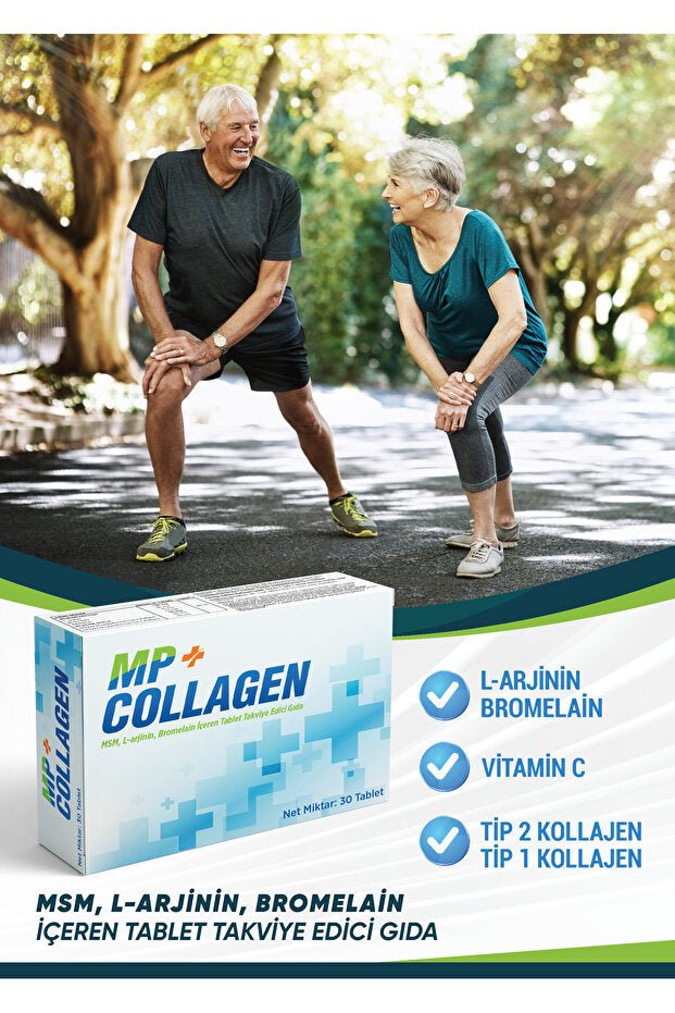 MP+ Collagen Tablets with L - Arginine, Bromelain, Vitamin C - 30 Tablets - TryAladdin