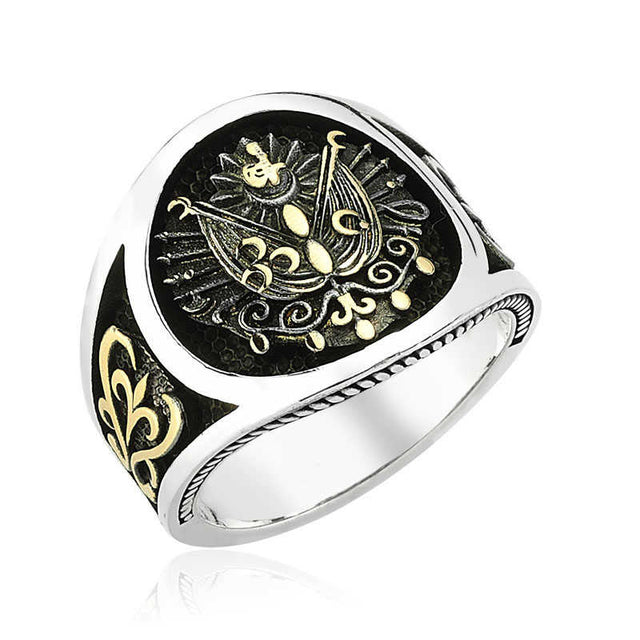 Premium Sterling Silver Ottoman Empire Emblem Men's Ring