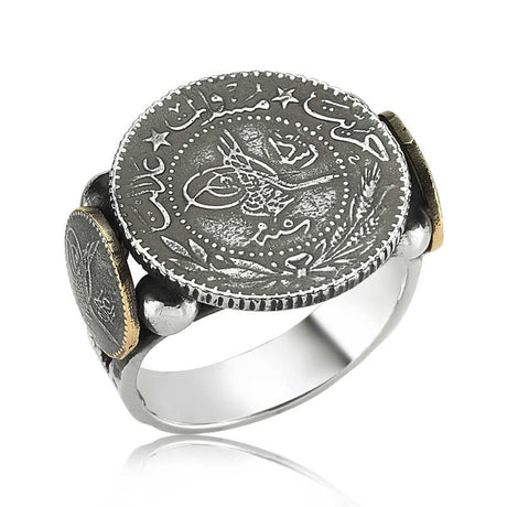 Premium Sterling Silver Ottoman Tughra Men's Ring