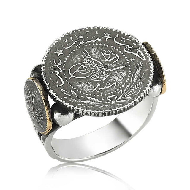 Premium Sterling Silver Ottoman Tughra Men's Ring