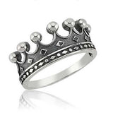 Sterling Silver King's Crown Ring - Regal Vintage Style