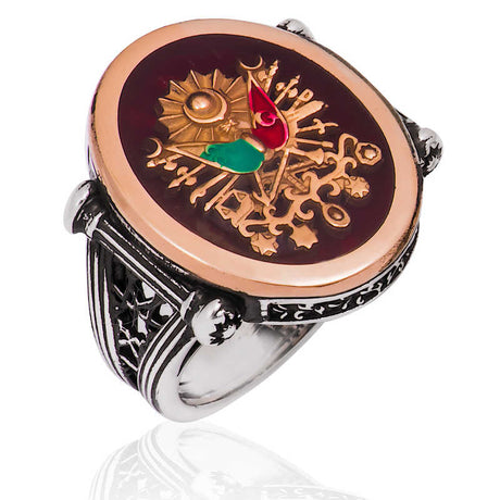 Premium Authentic Ottoman Coat of Arms Men's Ring