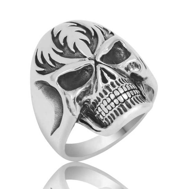 Premium Sterling Silver Skull Design Men's Ring