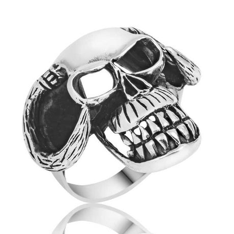 Premium Sterling Silver Skull Men's Statement Ring