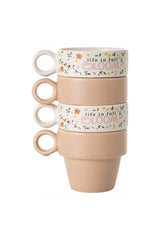 Mudo Home Bloom Premium Porcelain Espresso Cup Set 4 Piece - TryAladdin