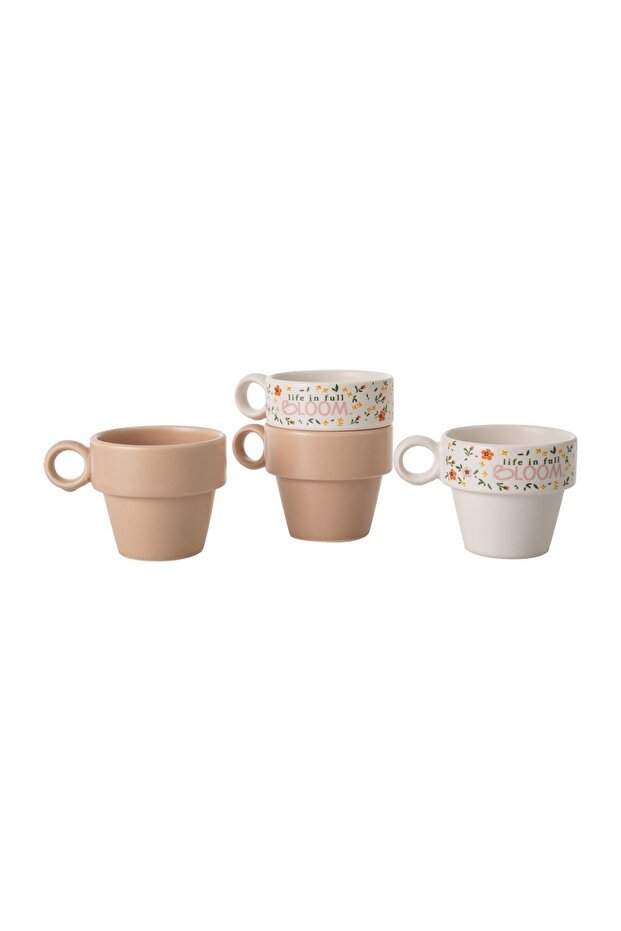 Mudo Home Bloom Premium Porcelain Espresso Cup Set 4 Piece - TryAladdin