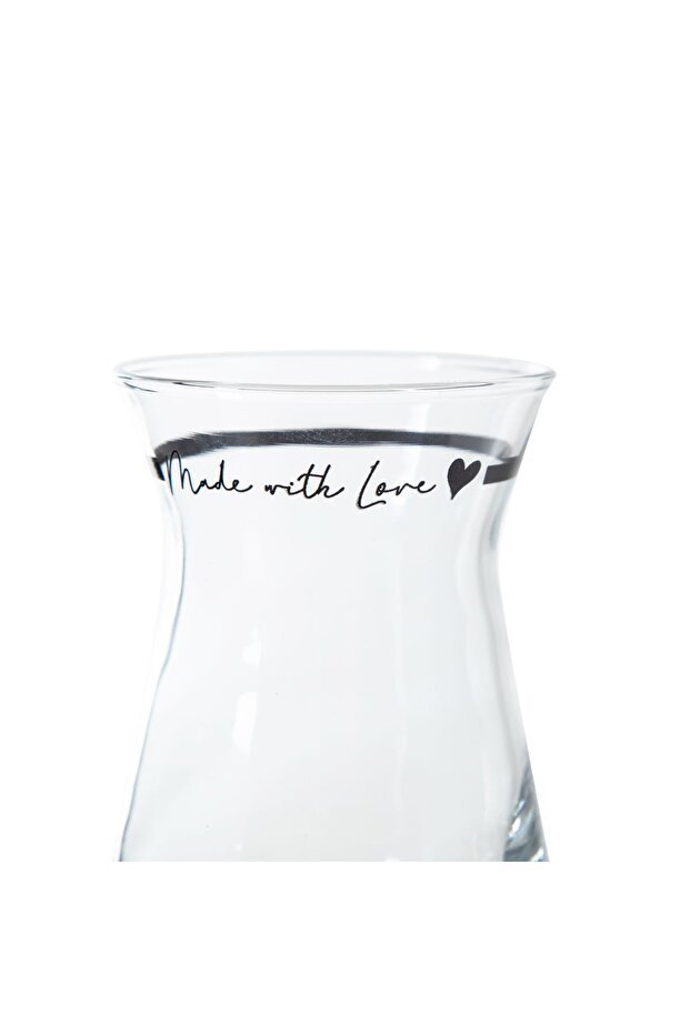 Mudo Home Premium Turkish Tea Glass Set - Love Design - 6 Piece - TryAladdin