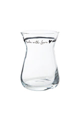 Mudo Home Premium Turkish Tea Glass Set - Love Design - 6 Piece - TryAladdin