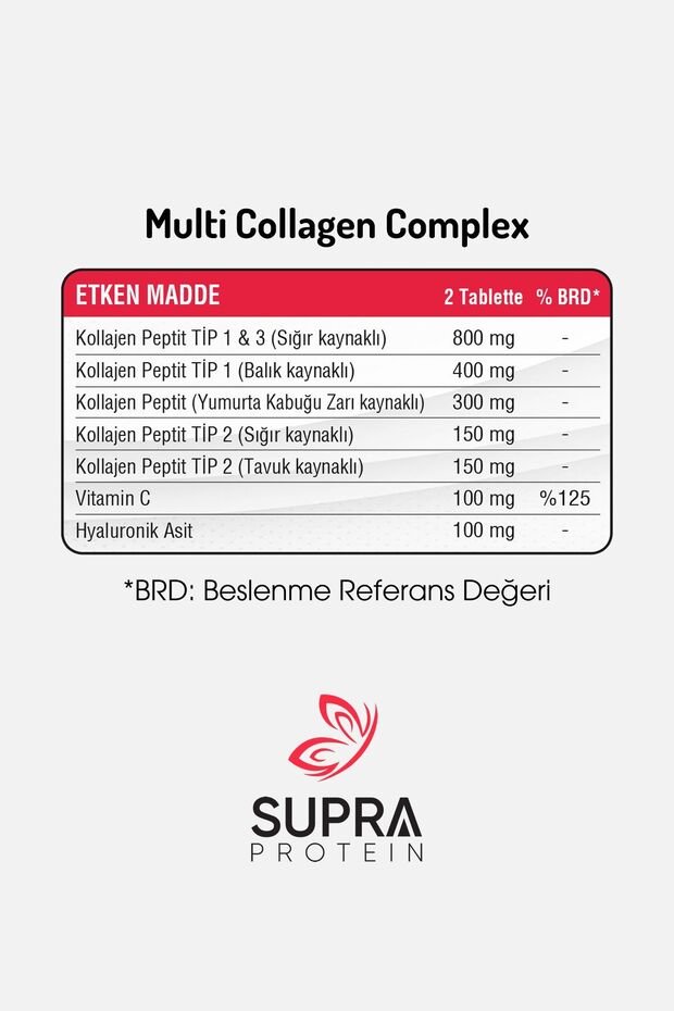 Multi Collagen Complex - 60 Tablets with HA & Vitamin C - TryAladdin
