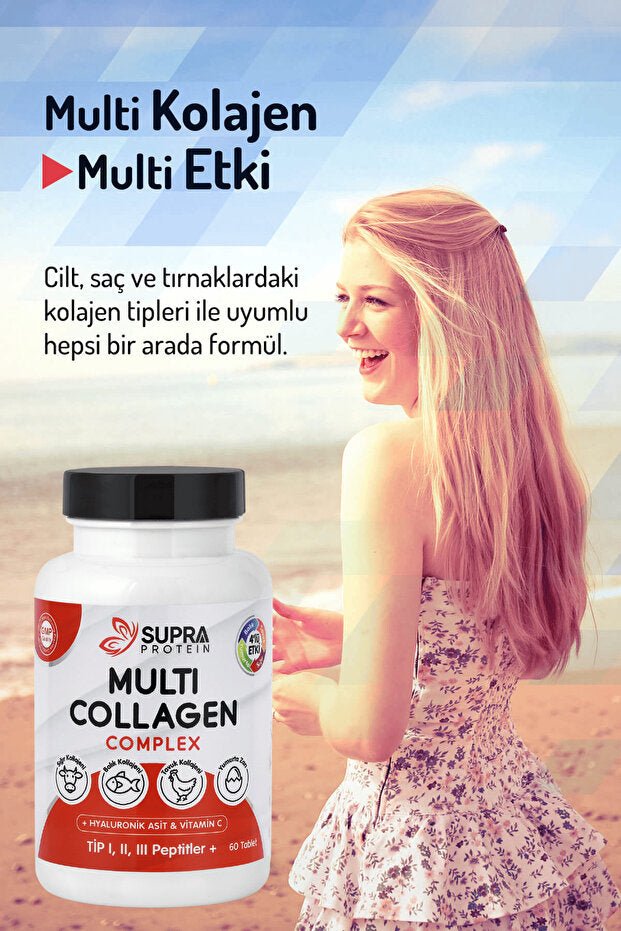 Multi Collagen Complex - 60 Tablets with HA & Vitamin C - TryAladdin