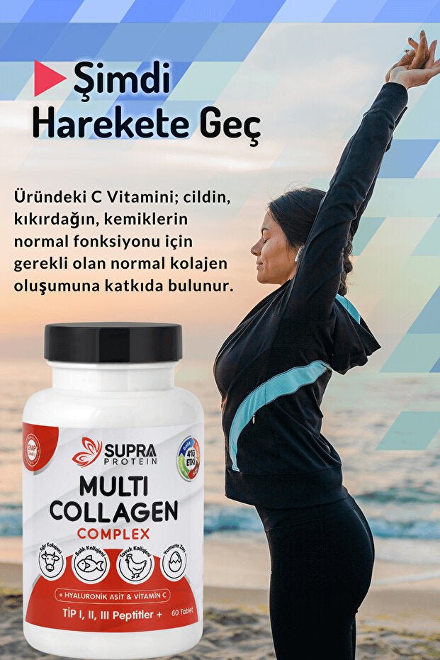 Multi Collagen Complex - 60 Tablets with HA & Vitamin C - TryAladdin